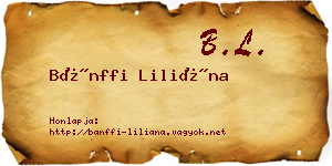 Bánffi Liliána névjegykártya